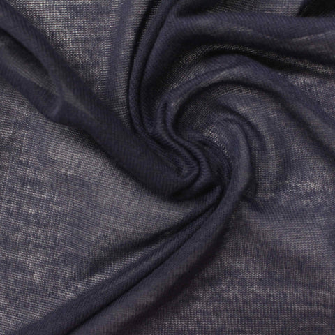 Dark Blue Marl Jersey Knit, Polyester, 100 gsm
