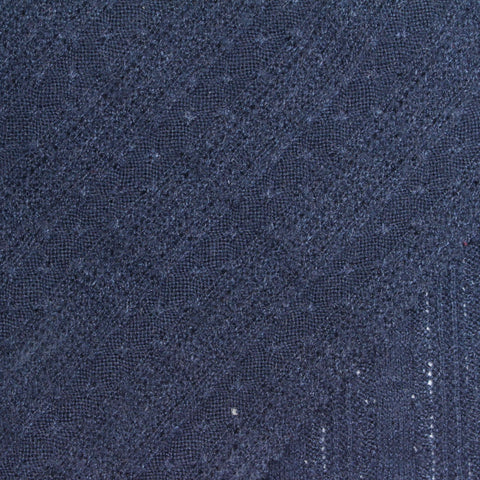 Dark Blue Marl Chunky Knit, Viscose-Poly, 170 gsm