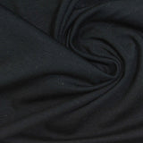 Viscose Nylon Blend Stretch Interlock Knit Fabric, 200 gsm, 160 cm — Black — photo 1
