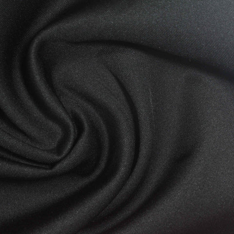 Polyester Stretch Scuba Knit Fabric, 305 gsm, 160 cm — Black