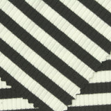 Black Horizontal-Stripe Rib Knit, Poly-Viscose, 270 gsm, 150 cm, ref EF-250722 — photo 1