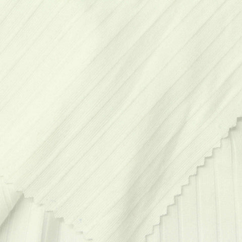 Off-White Ribbed Rib Knit, Polyester