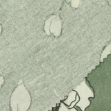 White Leaves Woven, Viscose-Cotton — photo 1
