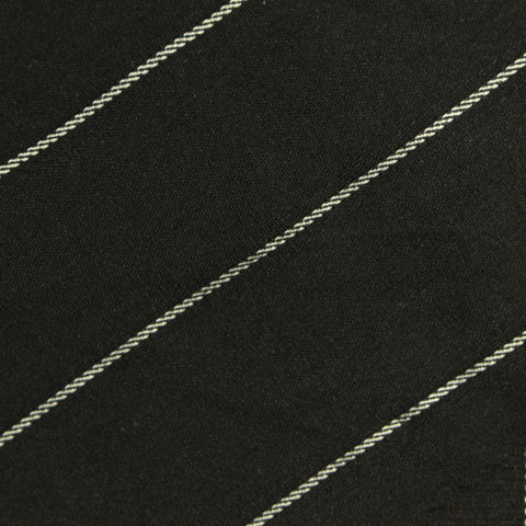 White Vertical-Pinstripe Linen-Look, Nylon-Cotton