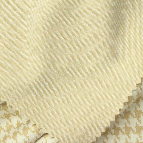 Beige Houndstooth Interlock Knit, Poly-Viscose