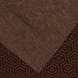 Brown Geometric Interlock Knit, Poly-Cotton — photo 1