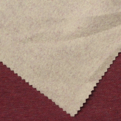 Red Marl French Terry, Cotton-Poly, 240 gsm, 157 cm