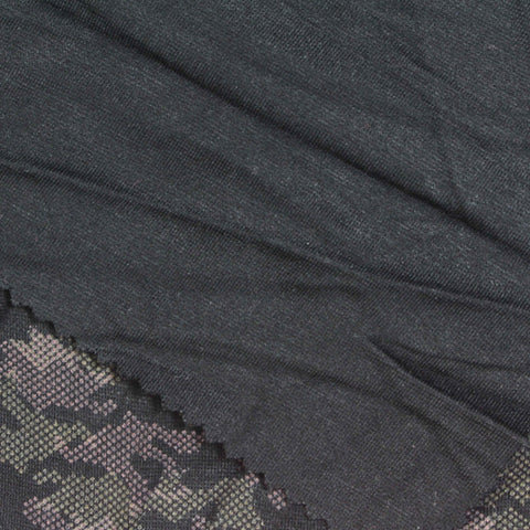 Dark Grey Camo Ponte Knit, Viscose-Nylon