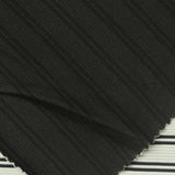 Black Horizontal-Stripe Knit, Polyester, 260 gsm, 150 cm, ref EF-261578 — photo 1