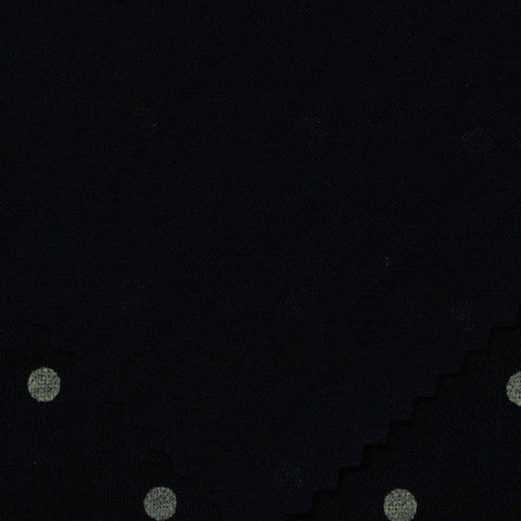 Grey Dots Piqué Knit, Poly-Viscose