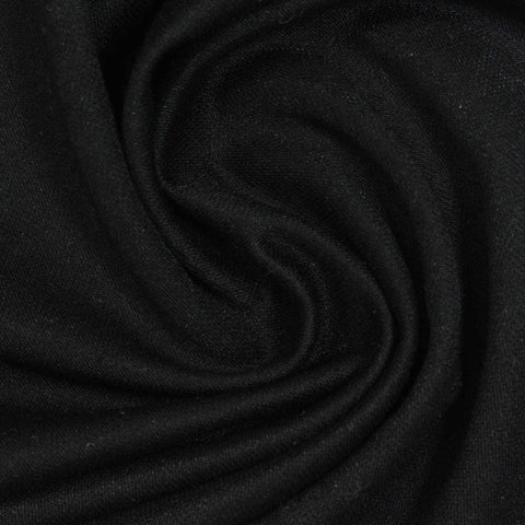 Viscose Nylon Piqué Knit Fabric, 150 gsm, 165 cm — Black