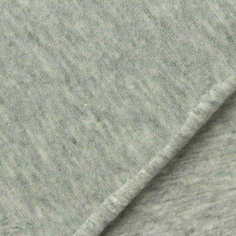 Light Grey Marl Jersey Knit, Cotton, 140 gsm, 180 cm