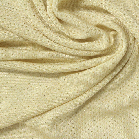 Gold Glitter-Dot Rib Knit, Spandex