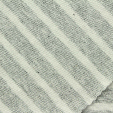 Light Grey Stripes Jersey Knit, Cotton-Modal