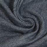 Dark Blue Herringbone Knit, Cotton — photo 1