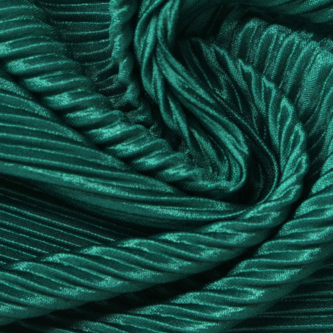 Printed 100% Polyester Plissé Fabric, 150 gsm, 145 cm — Green