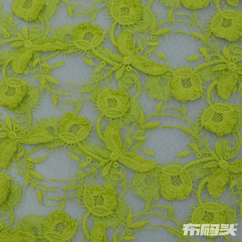 Lime Floral Milk Silk Knit