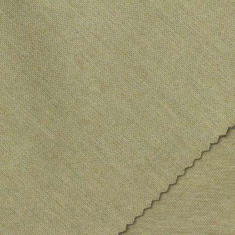 Olive Marl Interlock Knit, Poly-Viscose