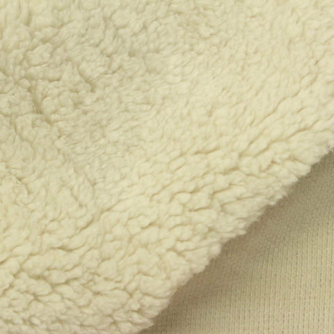 Beige Ribbed Fleece, Polyester