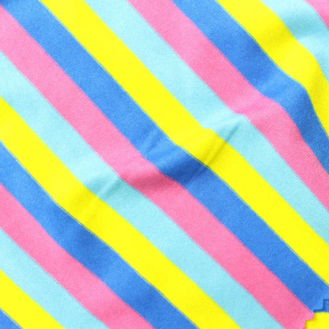 Pink Horizontal-Stripe Jersey Knit, Viscose, 190 gsm