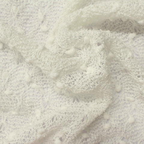White Textured-Dot Jacquard, Polyester