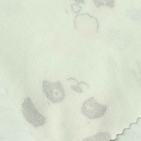 Animal Print Polyester Stretch Chunky Knit Fabric, 180 gsm — White