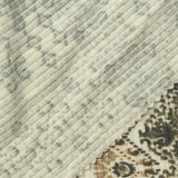 Cream Geometric Rib Knit, Poly-Viscose — photo 1