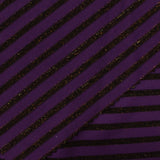 Purple Horizontal-Stripe Chunky Knit, Poly-Nylon — photo 1