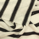 Black Stripes Chunky Knit, Viscose-Poly, 139 gsm — photo 1