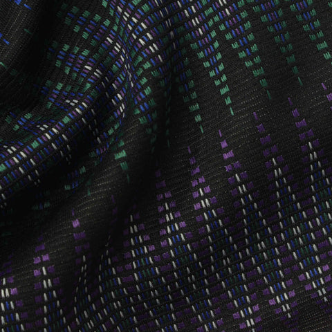 Green Zigzag Interlock Knit, Polyester