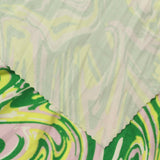 Green Abstract Milk Silk Knit, Polyester, 200 gsm — photo 1