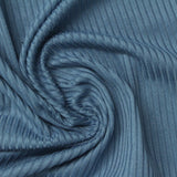 Polyester Stretch Rib Knit Fabric, 150 gsm, 140 cm — Blue — photo 1