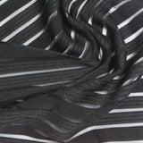 Black Horizontal-Stripe Jacquard, Polyester, 180 gsm — photo 1