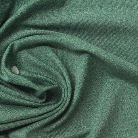 Green Marl Jersey Knit, Polyester, 180 gsm