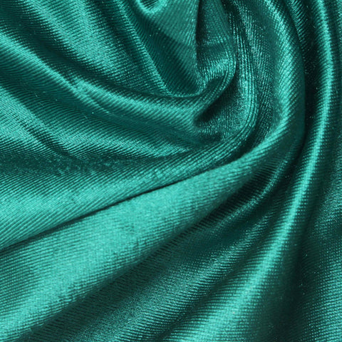 Polyester Stretch Velvet Fabric, 181 gsm, 158 cm — Green