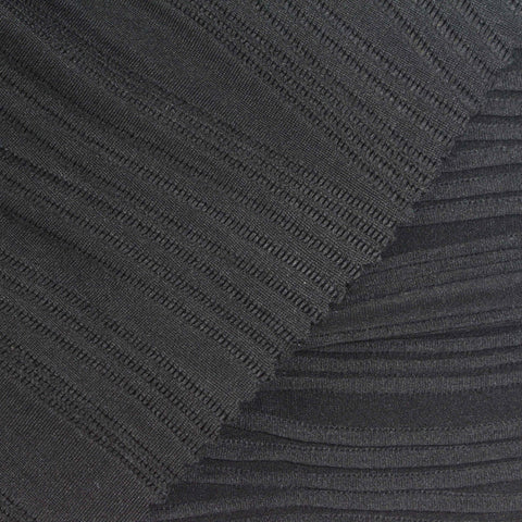 Black Tone-on-Tone Jersey Knit, Polyester, 290 gsm