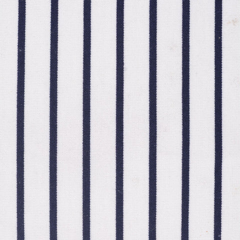 Navy Vertical-Stripe Ponte Knit, Poly-Viscose