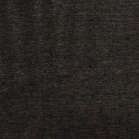 Dark Grey Marl Rib Knit, Cotton-Poly, 180 gsm