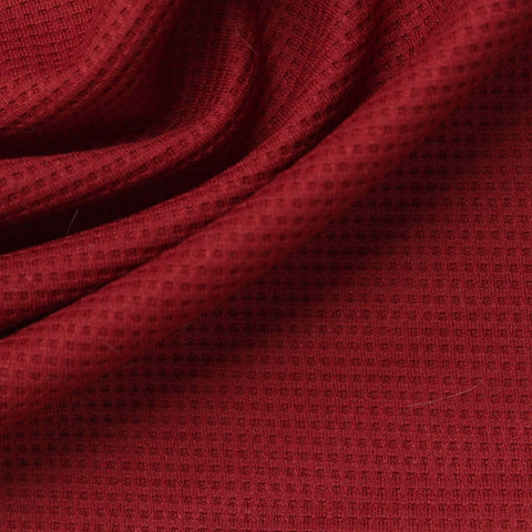 100% Polyester Waffle Knit Fabric, 185 gsm, 190 cm — Red
