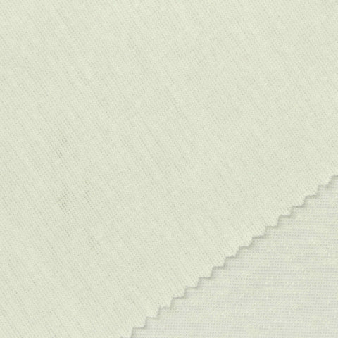 Linen Polyester Jersey Knit Fabric, 200 gsm, 150 cm — White