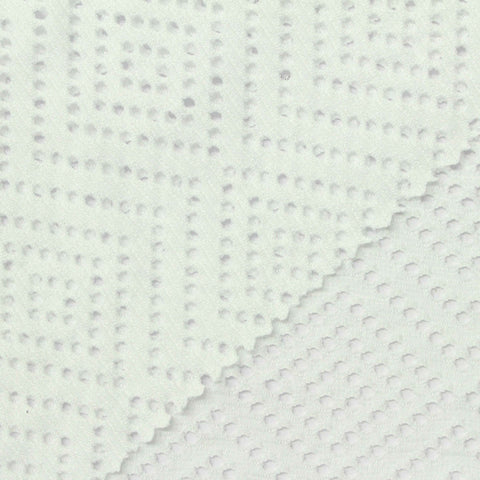 White Fine-Chevron Jacquard, Polyester