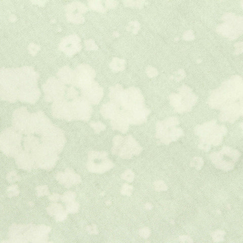 White Abstract-Flower Jersey Knit, Cotton-Modal