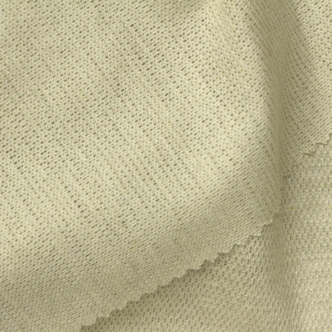 100% Linen Piqué Knit Fabric, 220 gsm, 152 cm — Khaki