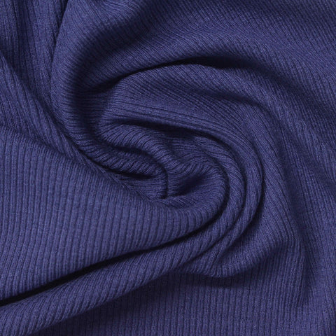 Indigo Rib Knit, Viscose