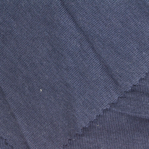 Polyester Cotton Scuba Knit Fabric, 240 gsm, 170 cm — Navy