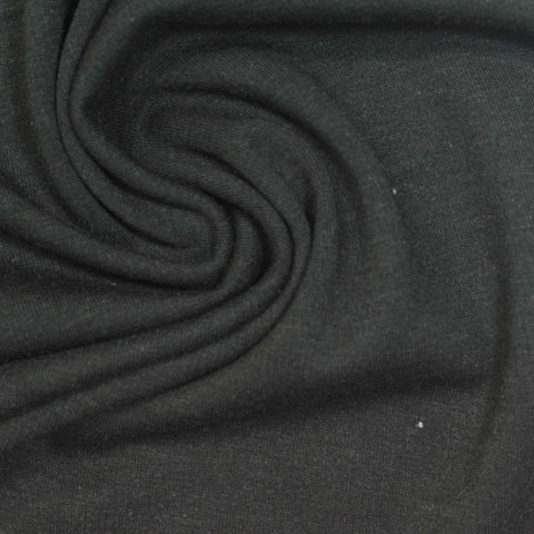 Charcoal Rib Knit, Poly-Viscose