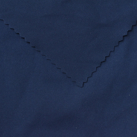 Brushed Polyester Stretch Sateen Fabric, 230 gsm — Navy