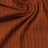 Polyester Cotton Stretch Rib Knit Fabric, 240 gsm — Orange — photo 1