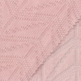 Pink Leaf Pointelle Knit, Polyester — photo 1