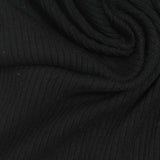 Viscose Rib Knit Fabric, 417 gsm, 155 cm — Black — photo 1